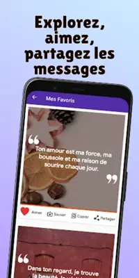 Messages touchants le cœur android App screenshot 1